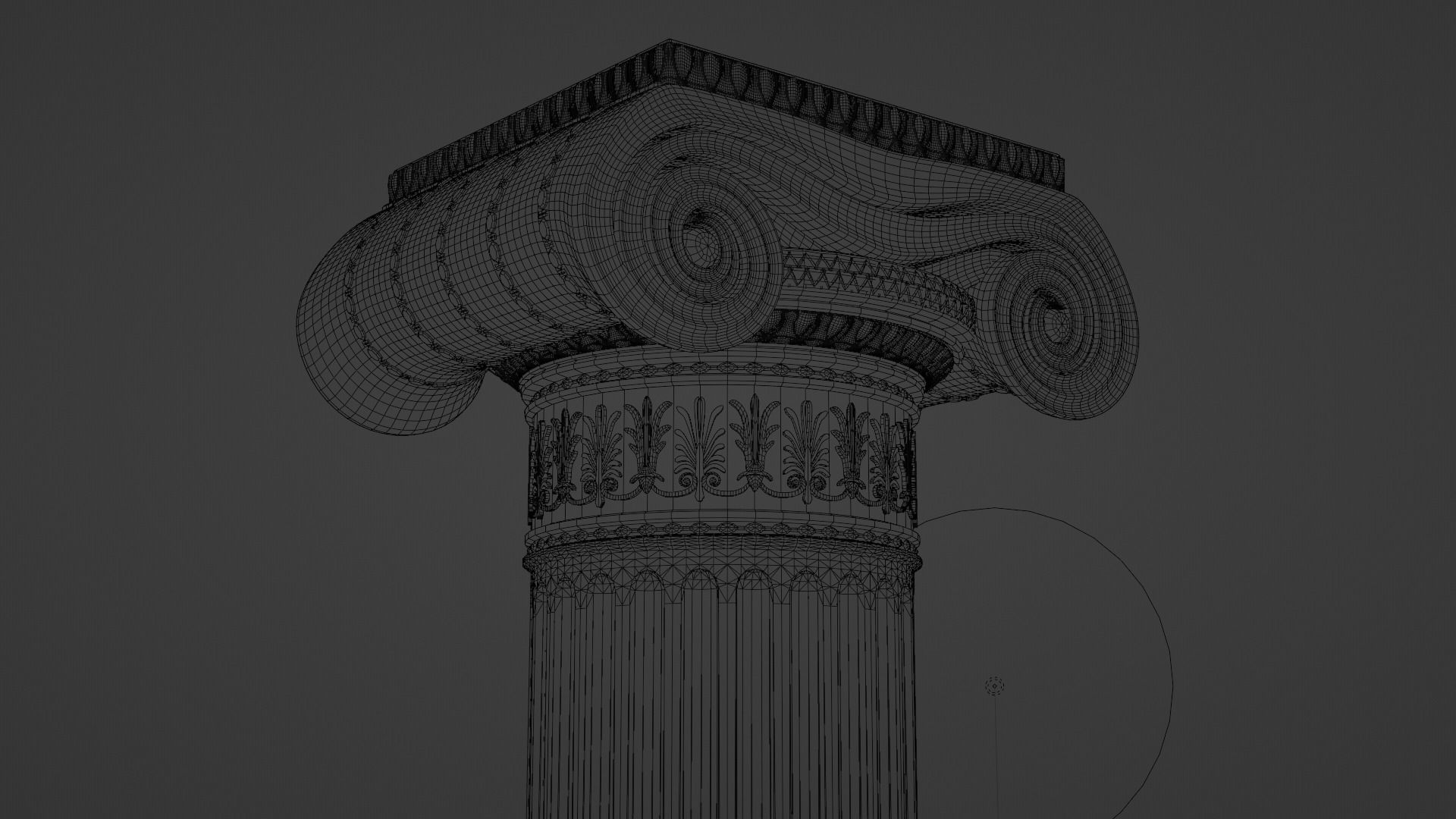 Fantasy Ionic Column 3D model_5