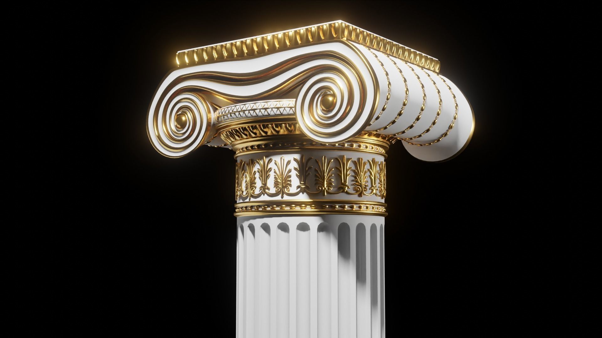 Fantasy Ionic Column 3D model_2