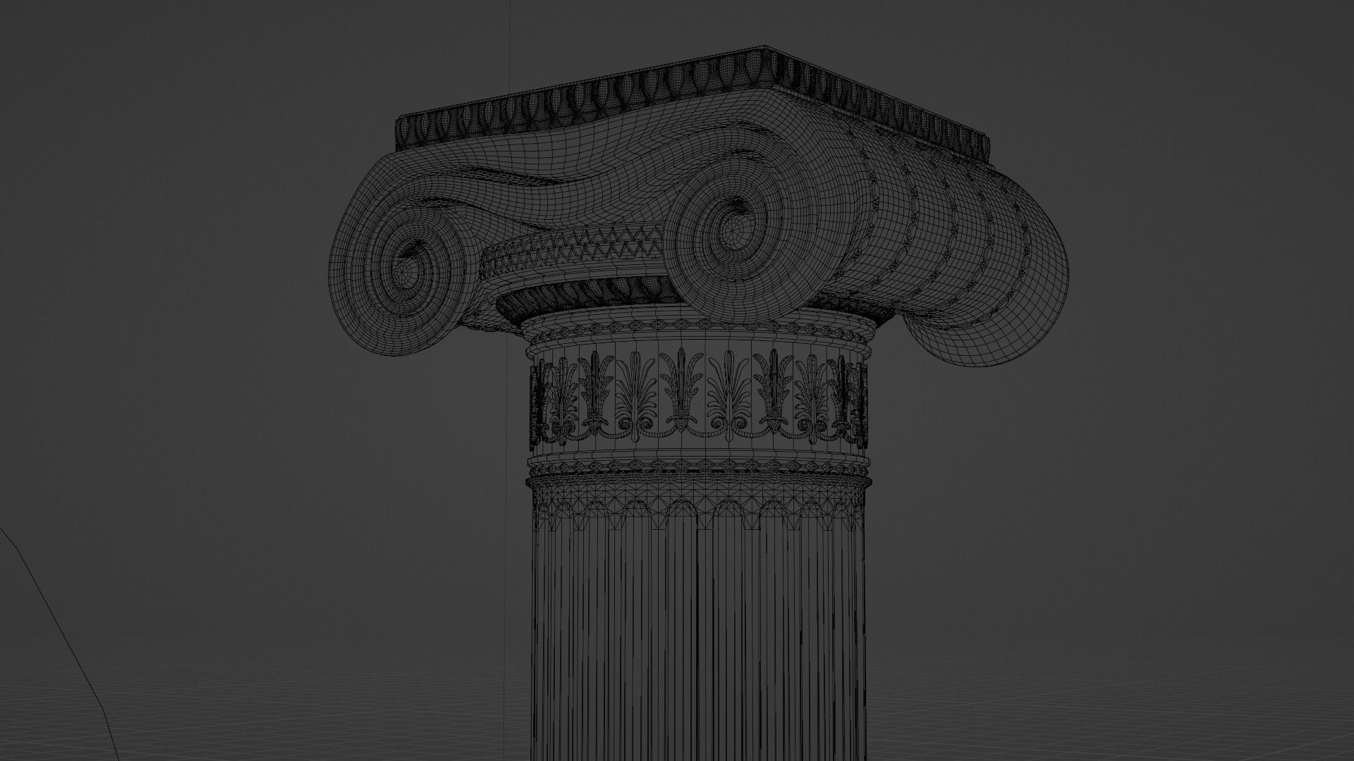 Fantasy Ionic Column 3D model_6