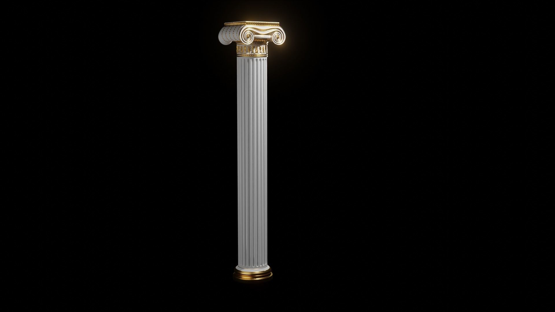 Fantasy Ionic Column 3D model_3