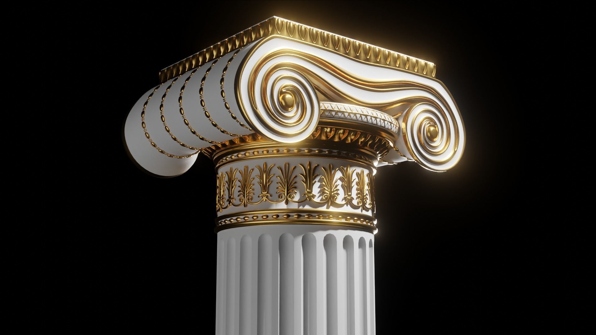 Fantasy Ionic Column 3D model_1