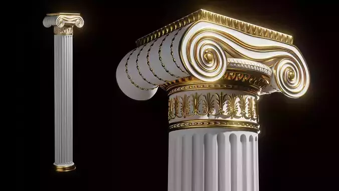 Fantasy Ionic Column 3D model