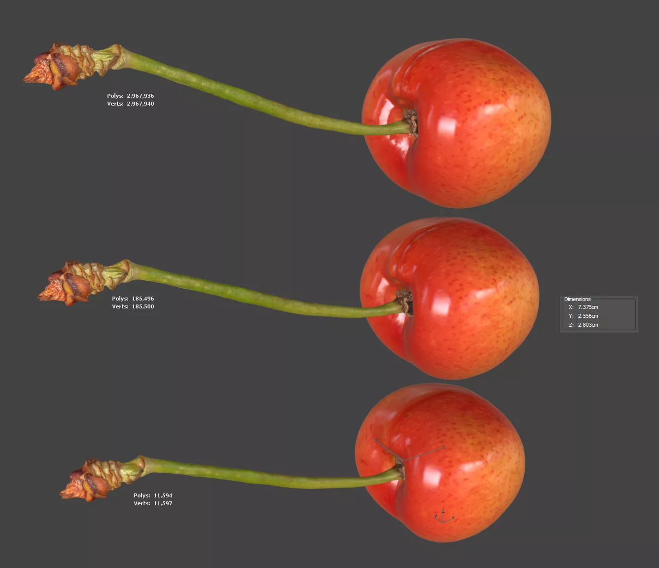 Cherry 3D model_5