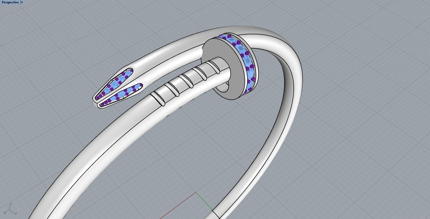 Bracelet Size 17 Just Un Clou 3D print model_6