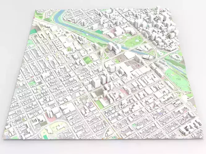 Cityscape Ottawa Canada 3D model
