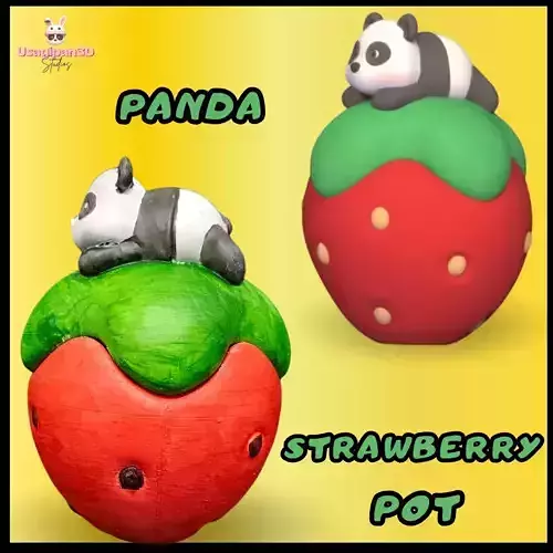 Panda Strawberry Pot