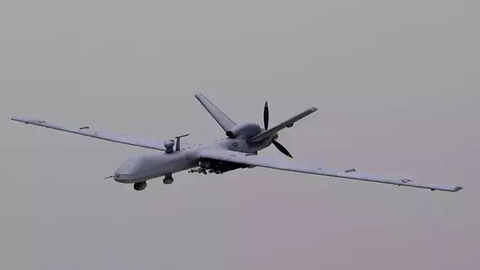 MQ-9-Reaper Low-poly 3D model