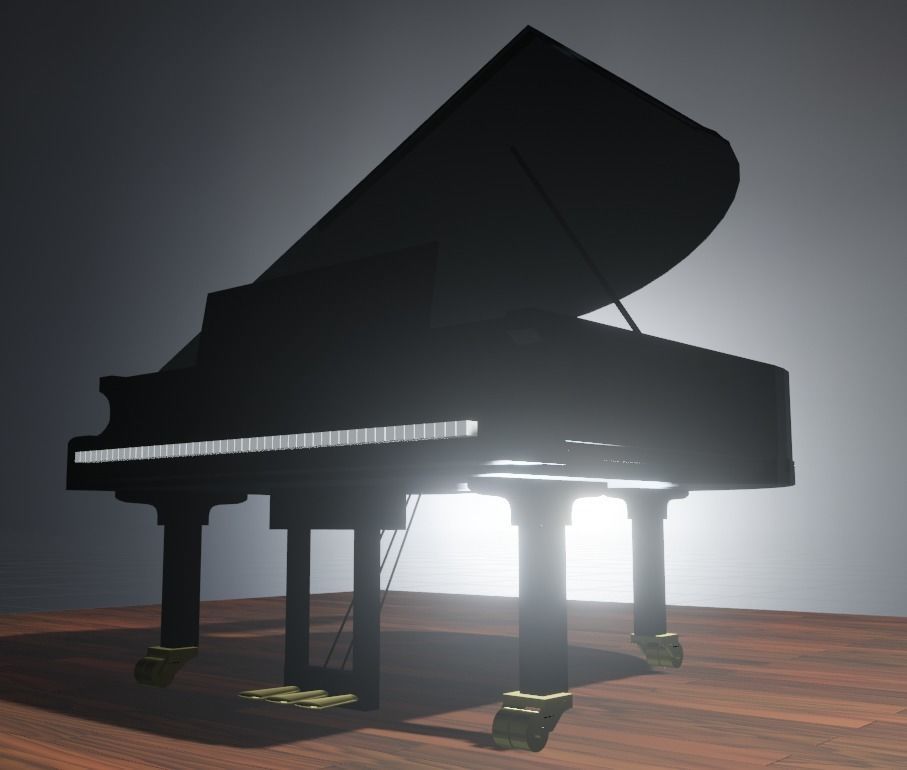 Grand Piano 3D model_5