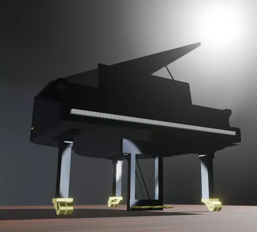 Grand Piano 3D model_0