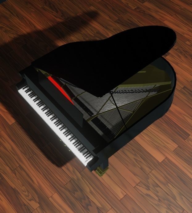 Grand Piano 3D model_2