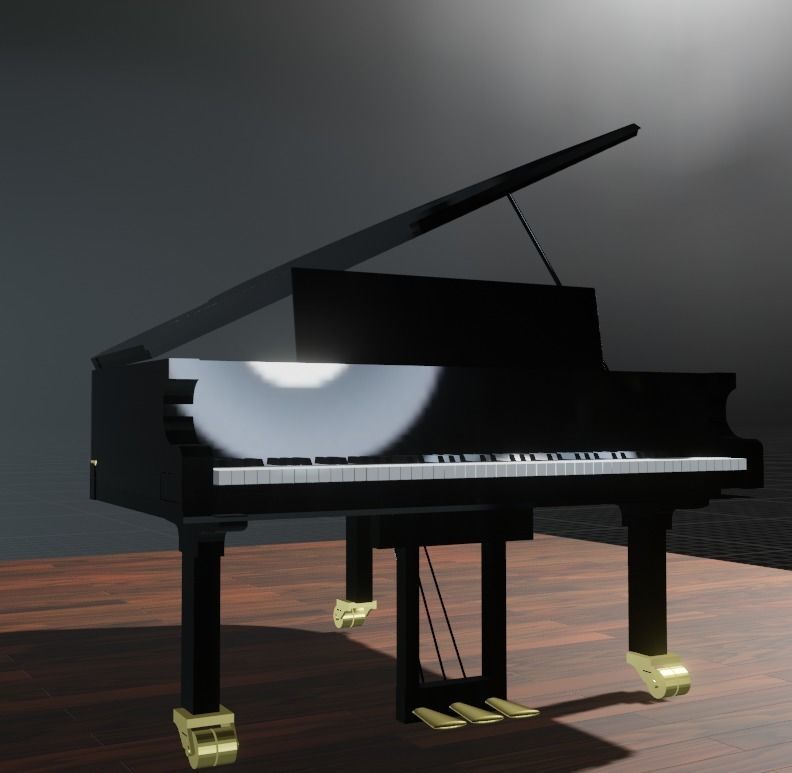 Grand Piano 3D model_1