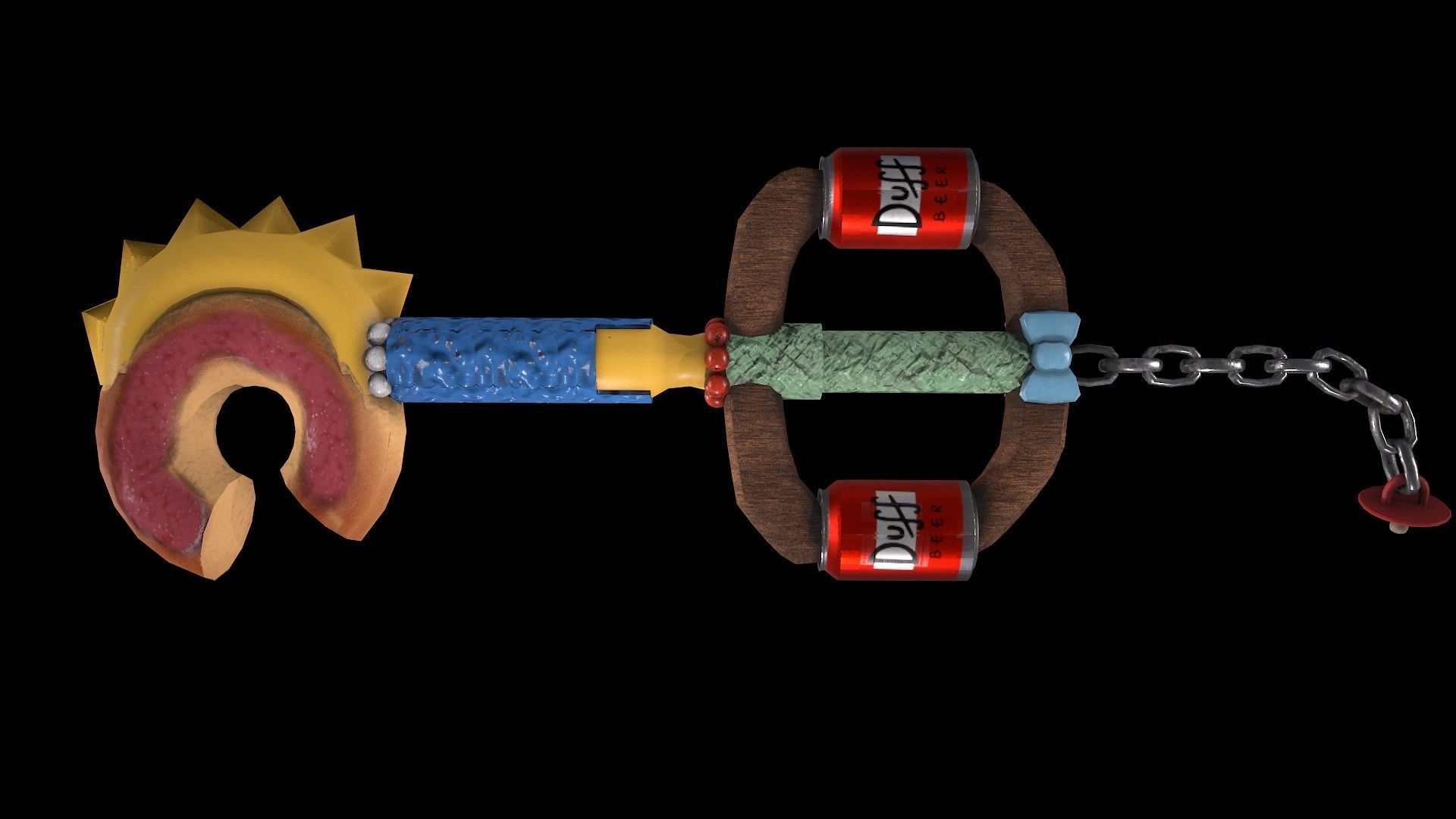 Simpson keyblade  Low-poly 3D model_2