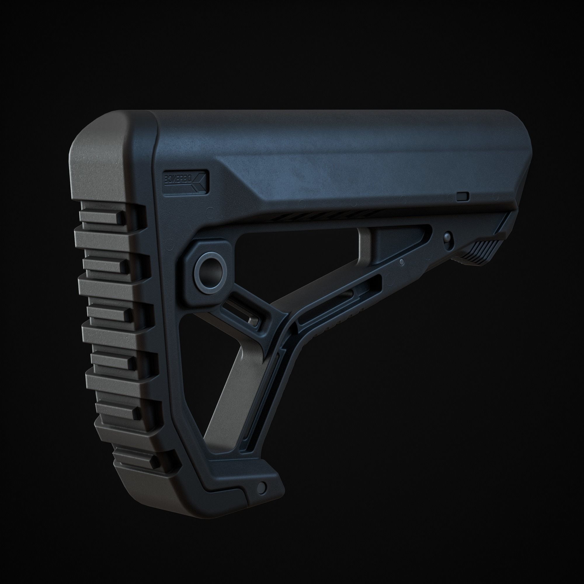 Weapon Stock Low-poly 3D model_6