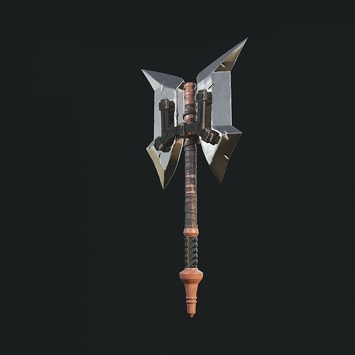 3D MODEL OF A BATTLE AXE FOR 3D PRINTING 3D print model