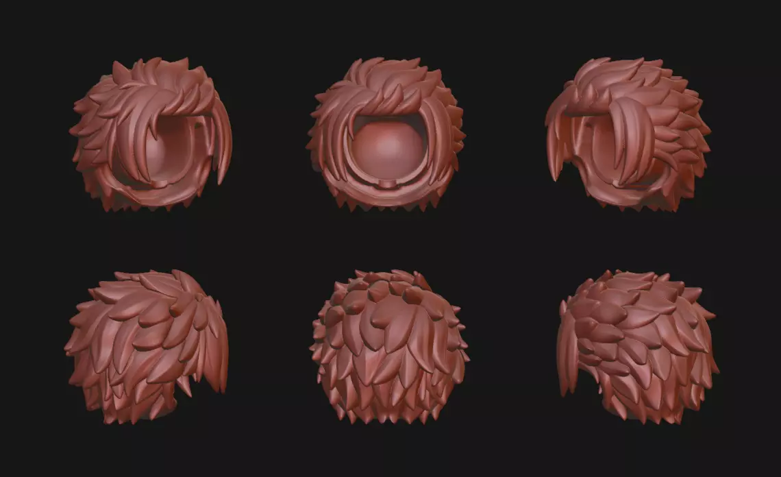 Nendoroid hair custom high quality 3D print model_0