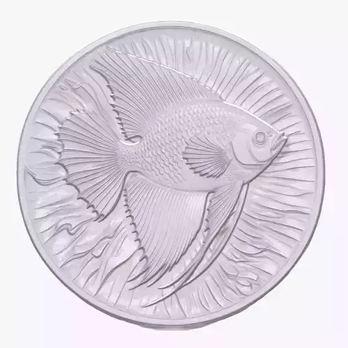 AngelFish 1 basrelief for 3D printing 3D print model