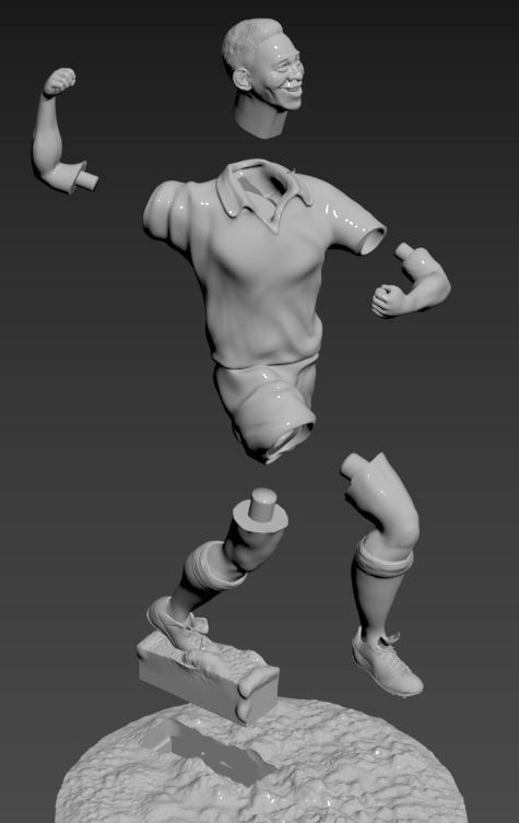 Pele  Comemorando gol 3D print model_4
