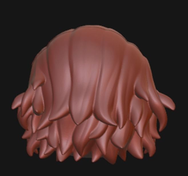 Nendoroi hair custom high quality stanley character 3D print model_4