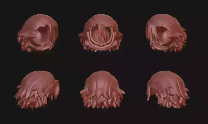 Nendoroi hair custom high quality stanley character 3D print model
