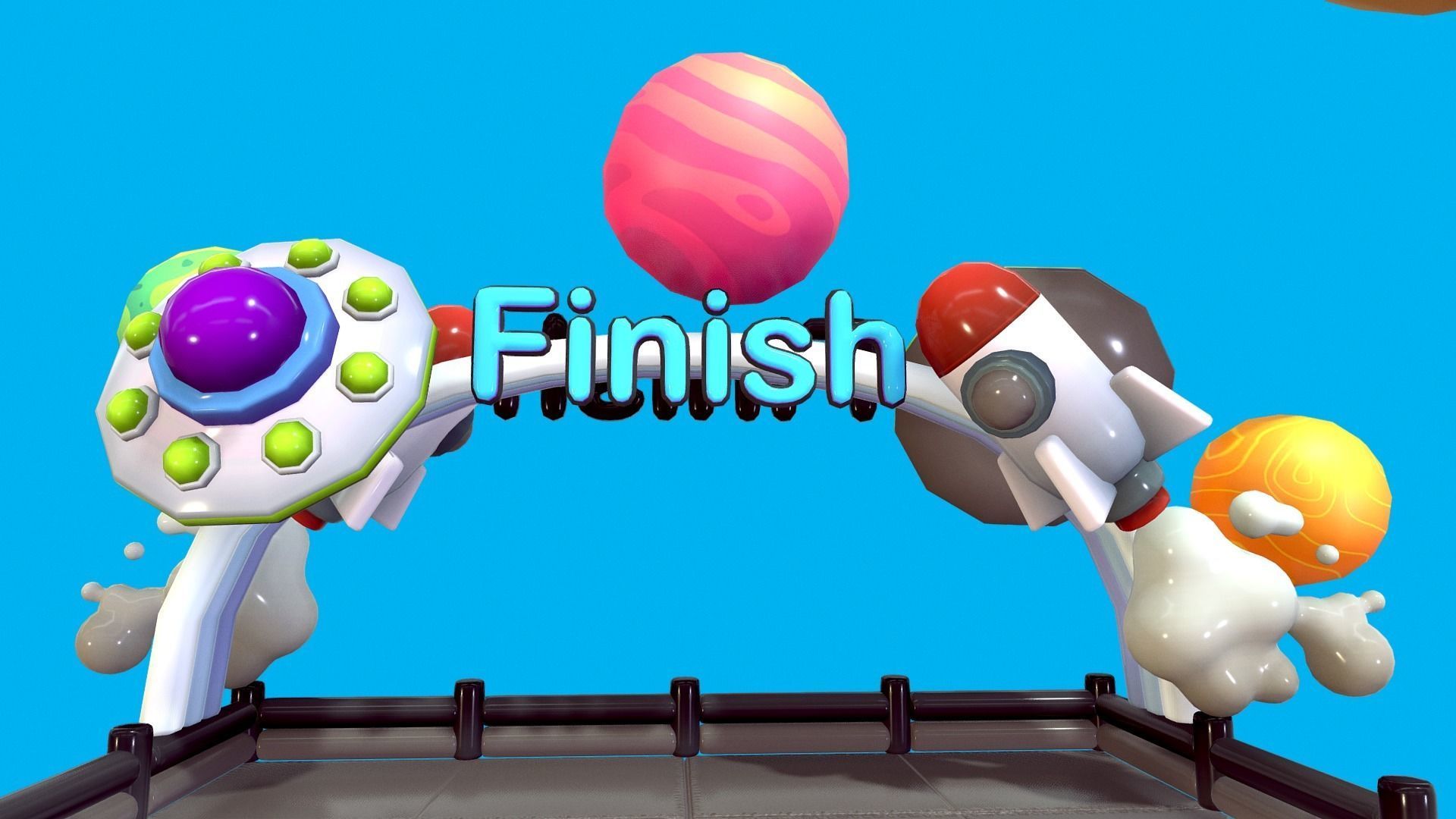 Cute Platformer Asset Pack - Space Low-poly 3D model_4