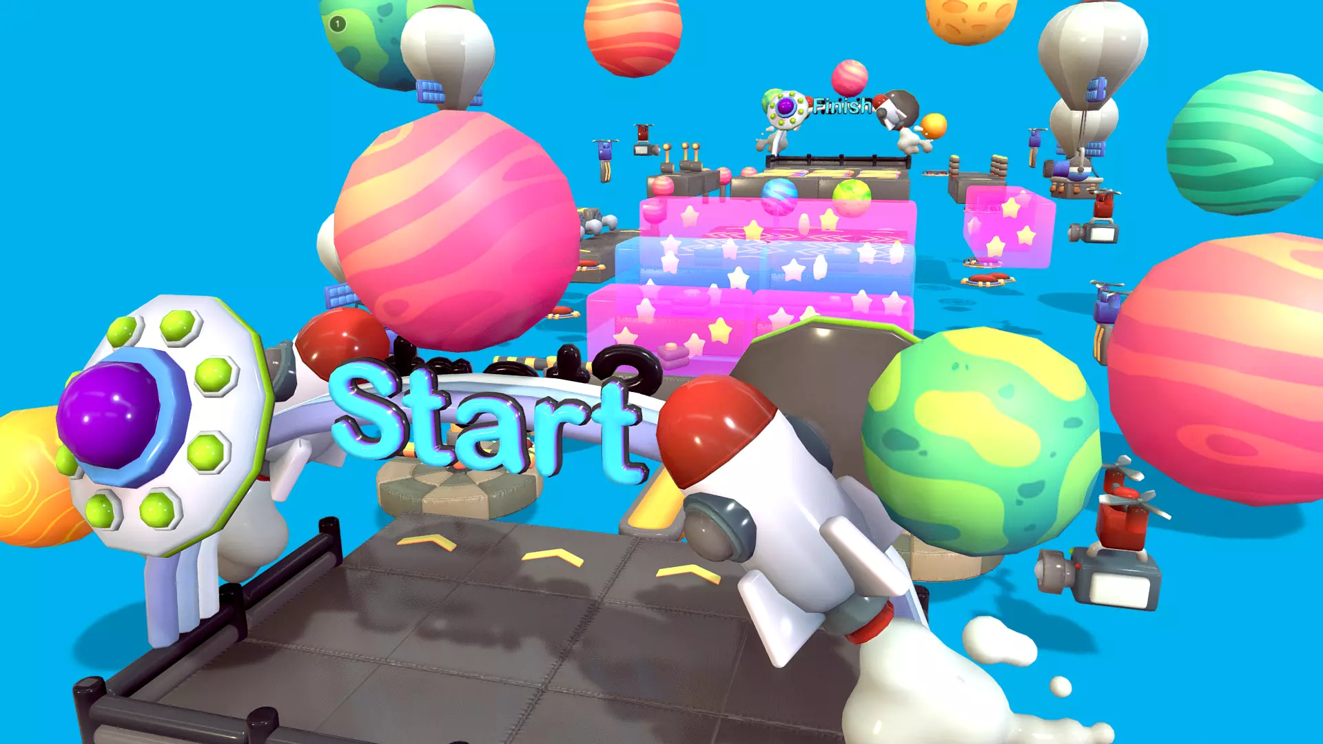 Cute Platformer Asset Pack - Space Low-poly 3D model_0