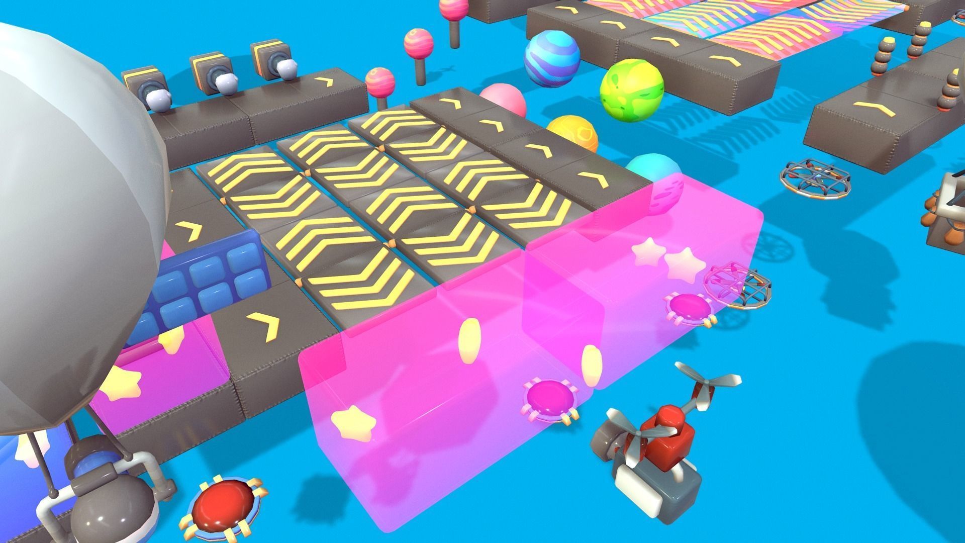 Cute Platformer Asset Pack - Space Low-poly 3D model_2