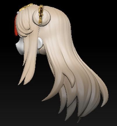 Nendoroi long hair high quality for Ningguang Genshin Impact 3D print model_5