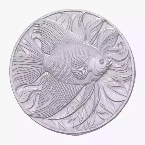 AngelFish 2 basrelief for 3D printing 3D print model
