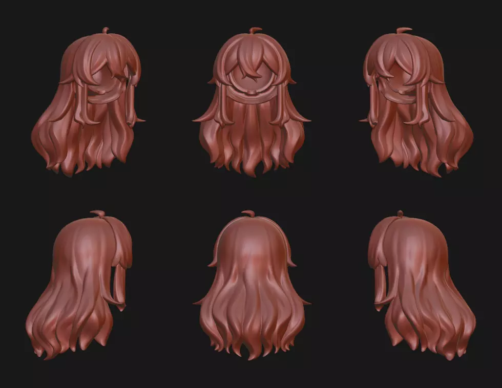 Nendoroid long hair high quality 3D print model_0