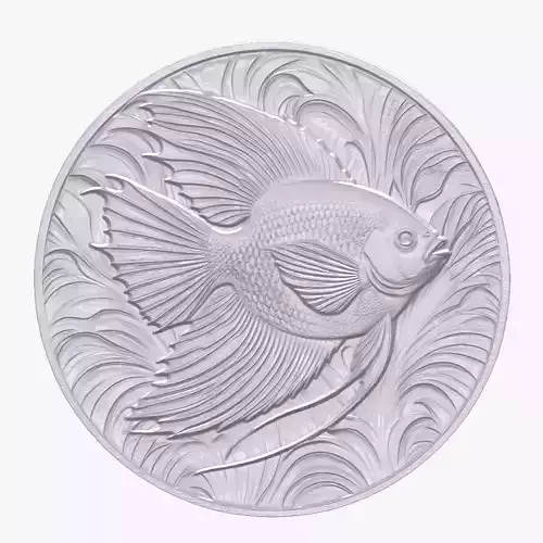 AngelFish 7 basrelief for 3D printing 3D print model