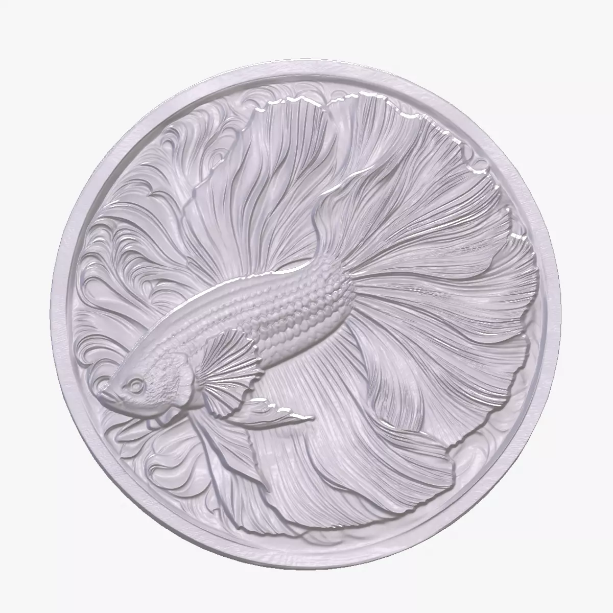 Betta 5 basrelief for 3D printing 3D print model