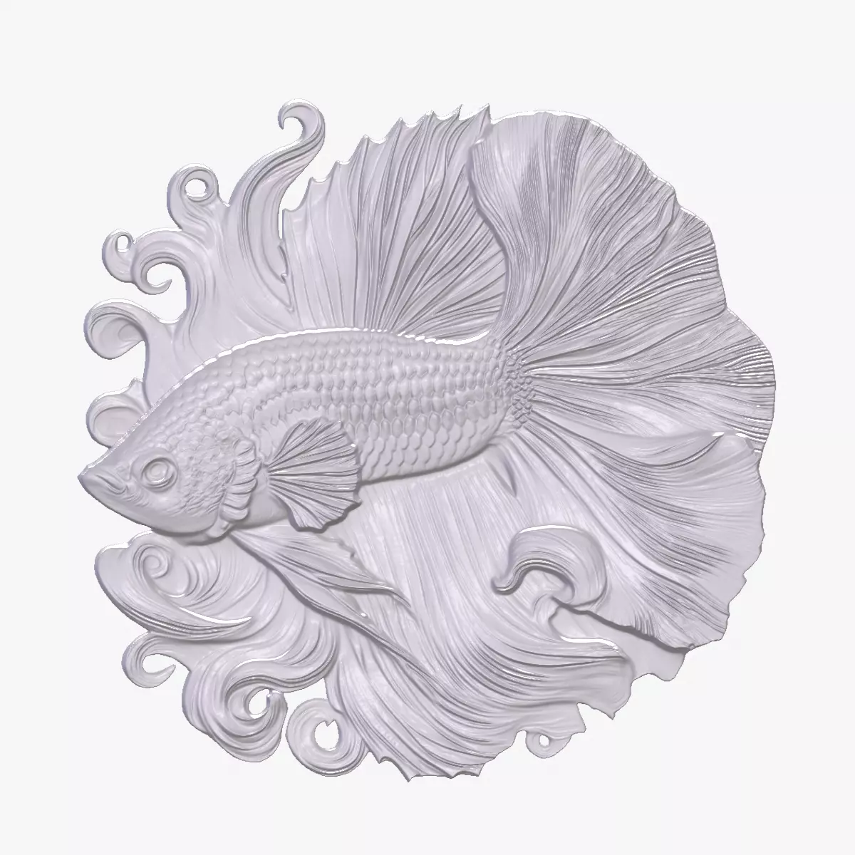 Betta 6 basrelief for 3D printing 3D print model