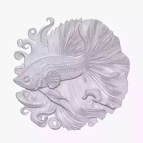 Betta 6 basrelief for 3D printing 3D print model
