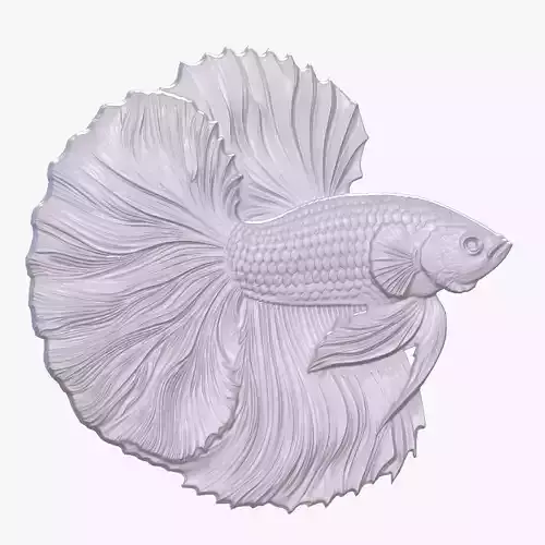 Betta 8 basrelief for 3D printing 3D print model