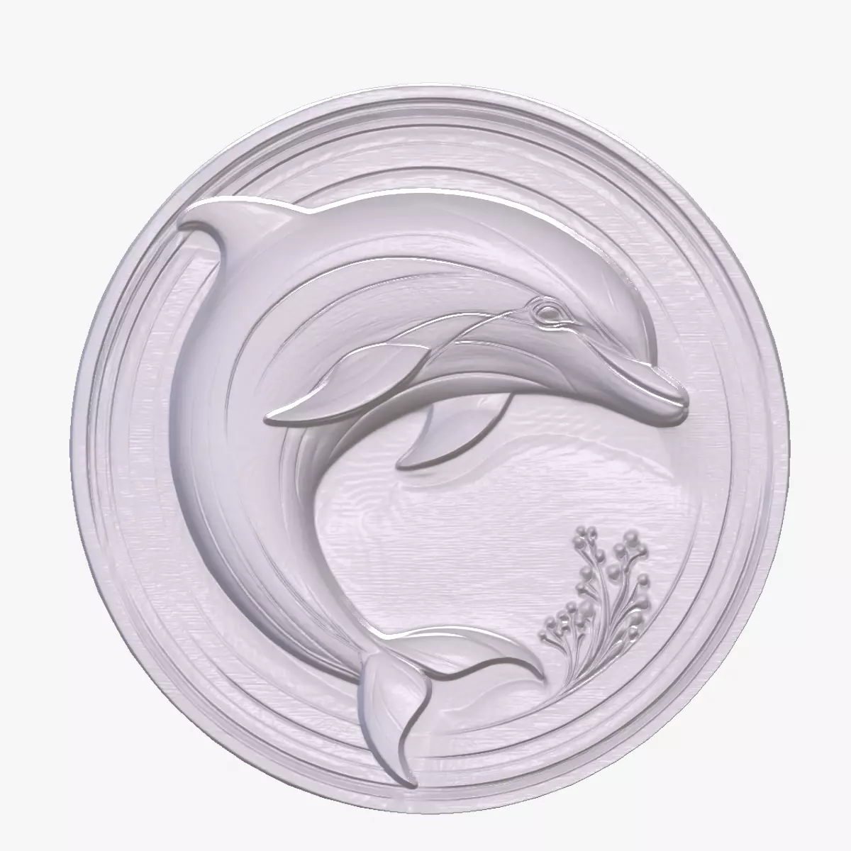Bottle Nose Dolphin 3 basrelief for 3D printing 3D print model_0