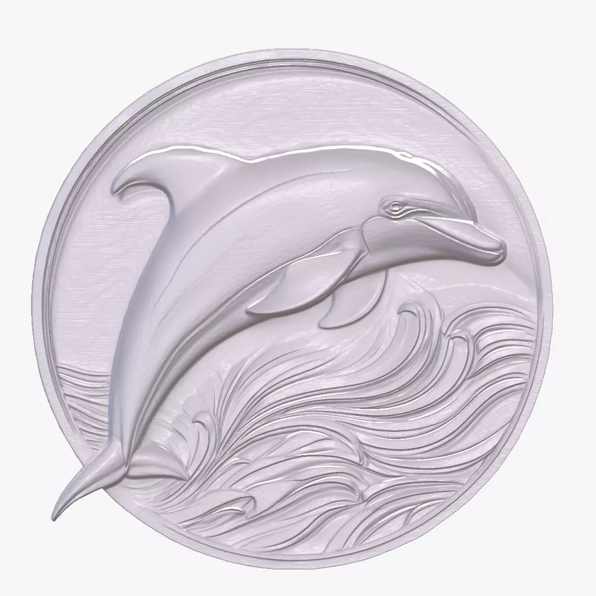 Bottle Nose Dolphin 4 basrelief for 3D printing 3D print model_0