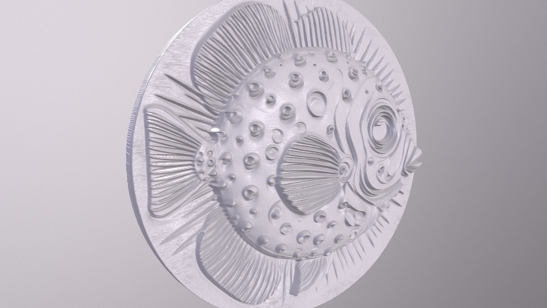 Box Fish 1 basrelief for 3D printing 3D print model_4