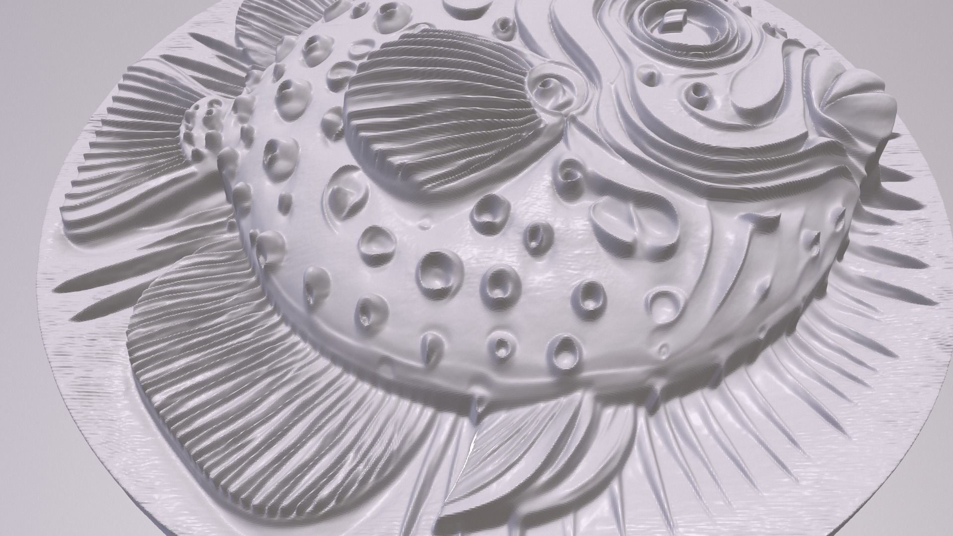 Box Fish 1 basrelief for 3D printing 3D print model_2
