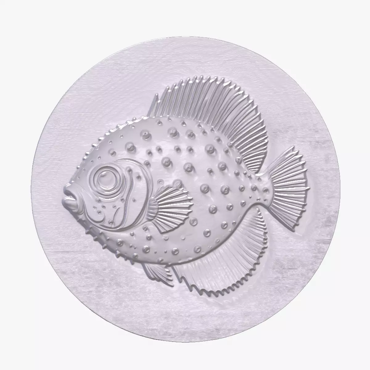 Box Fish 4 basrelief for 3D printing 3D print model