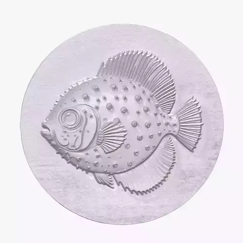 Box Fish 4 basrelief for 3D printing