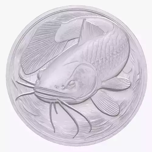 Cat Fish 1 basrelief for 3D printing