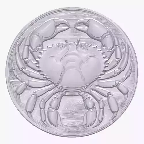 Crab 2 basrelief for 3D printing