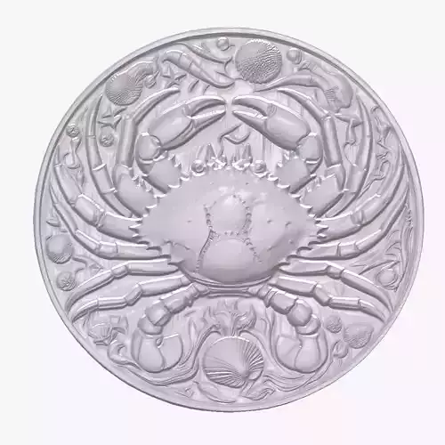 Crab 3 basrelief for 3D printing