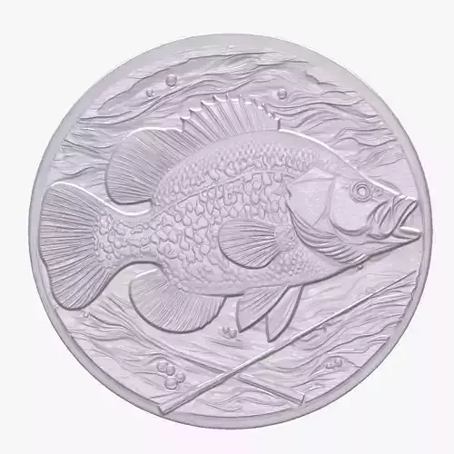 Crappie 2 basrelief for 3D printing