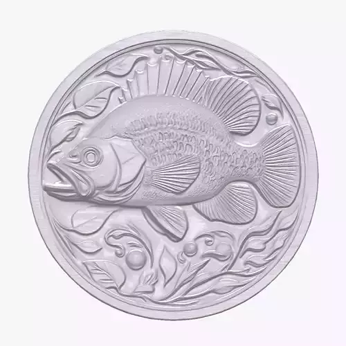 Crappie 3 basrelief for 3D printing