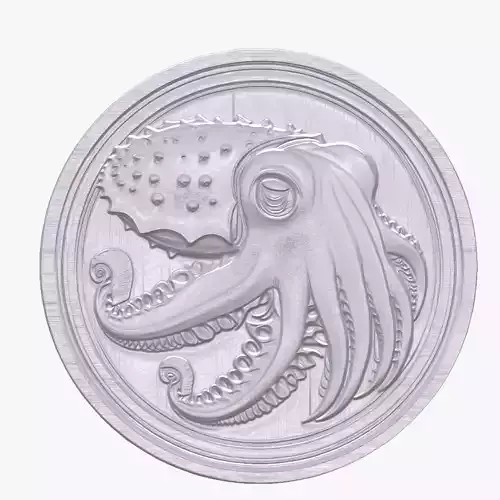 Cuttle Fish 2 basrelief for 3D printing 3D print model