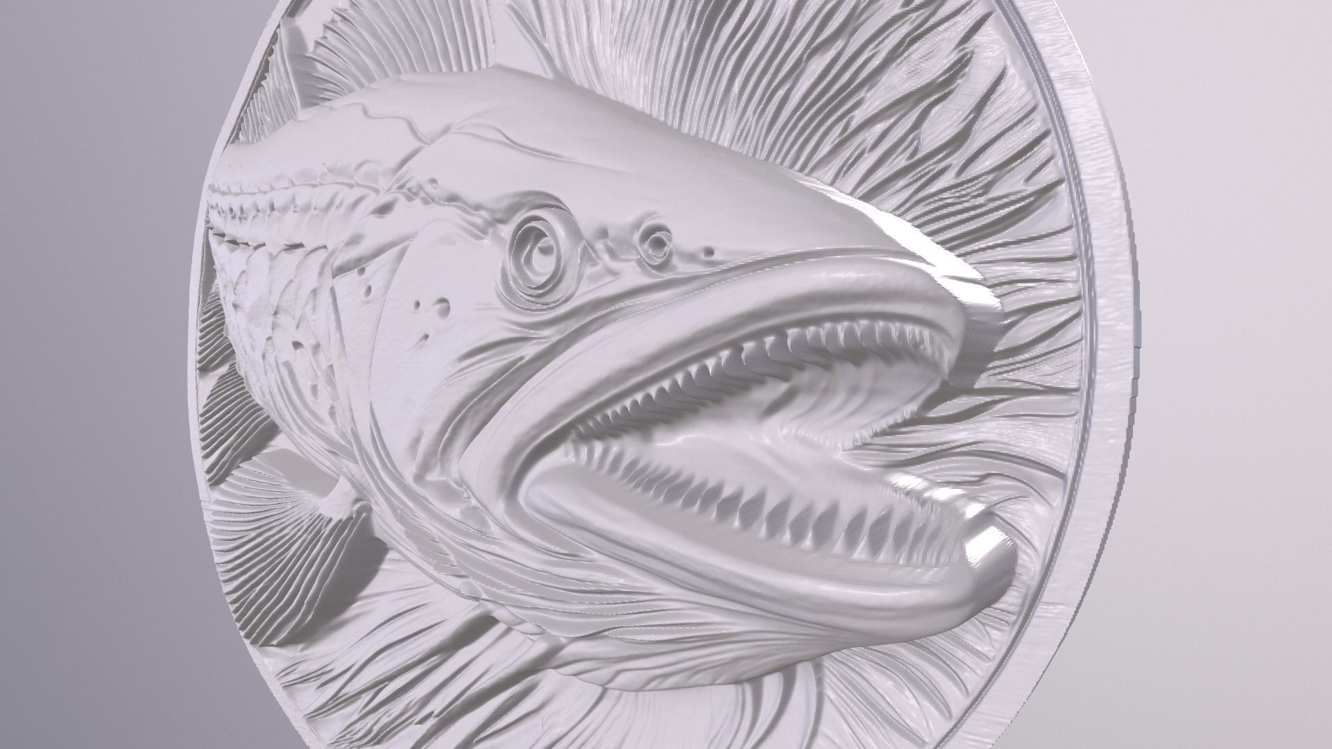 Dog Fish 2 basrelief for 3D printing 3D print model_3