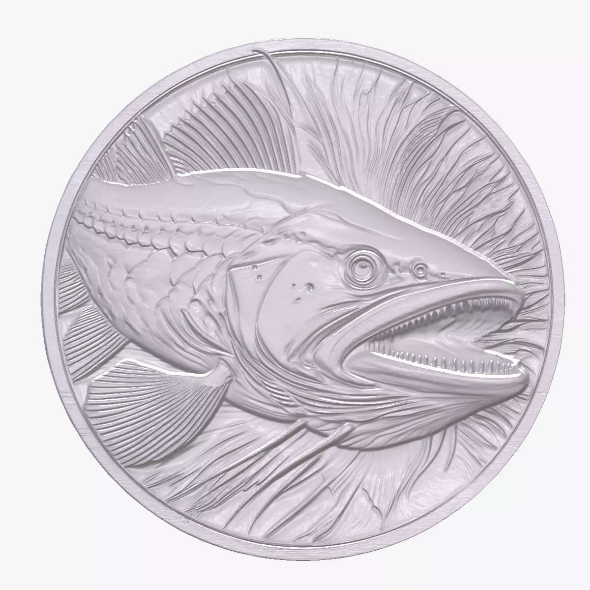 Dog Fish 2 basrelief for 3D printing 3D print model_0
