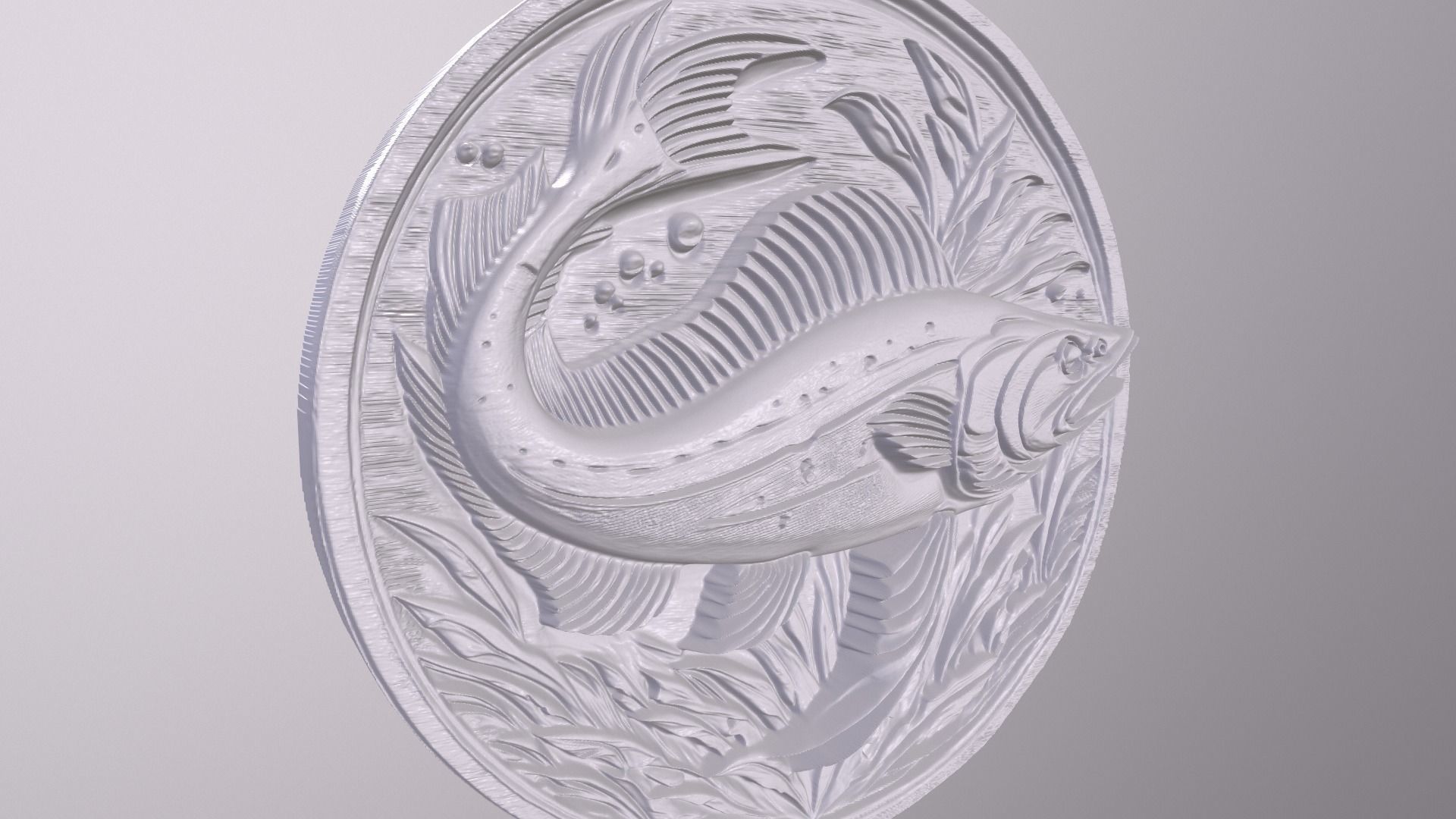 Dog Fish 3 basrelief for 3D printing 3D print model_4