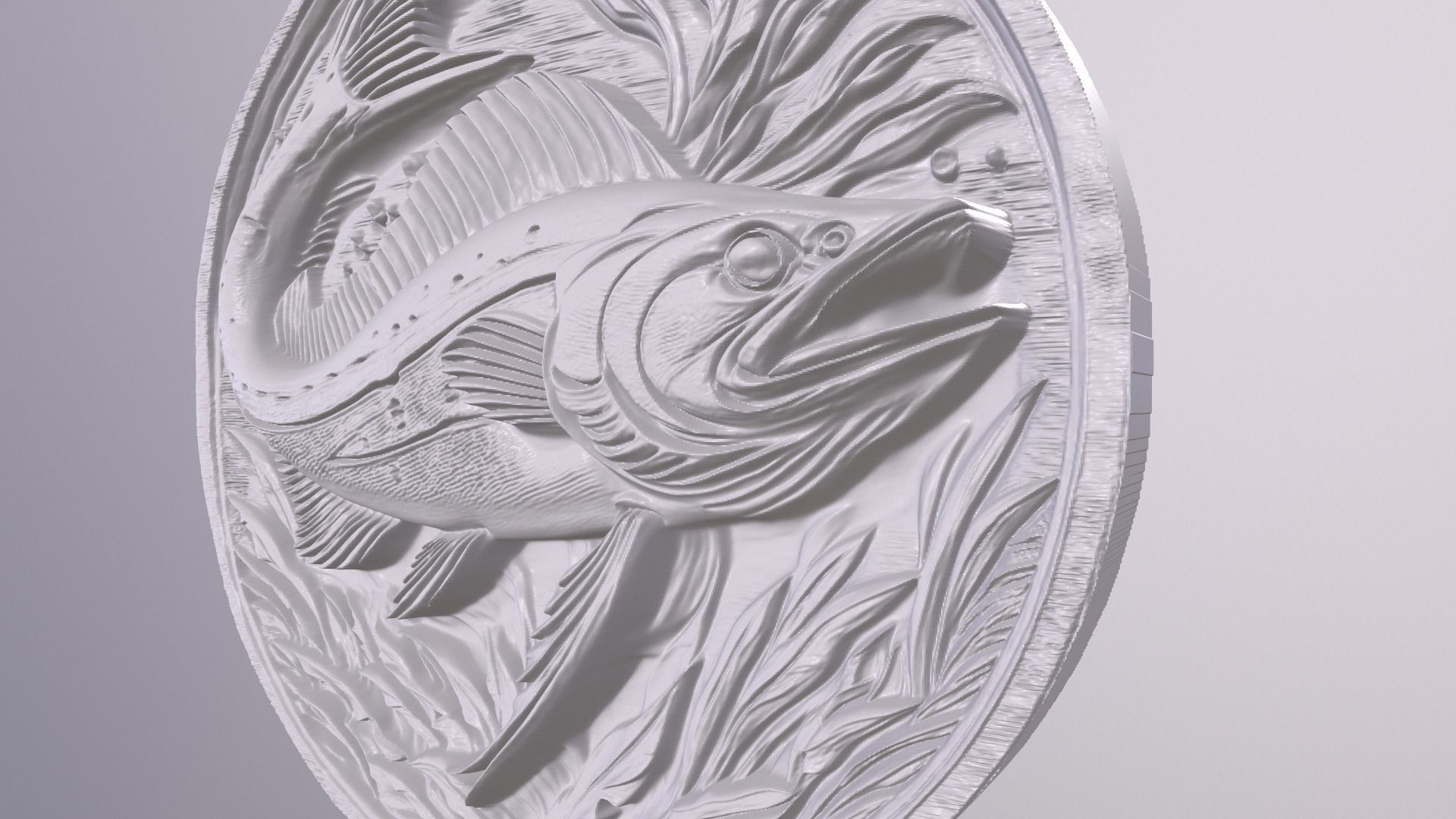 Dog Fish 3 basrelief for 3D printing 3D print model_3